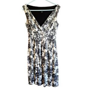 AB Studio Y2K black and white floral dress size 6